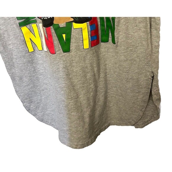 On Fire Melanin Women's Gray Short Sleeve Shirt 1X with Hood Queen Beautiful - Picture 10 of 10